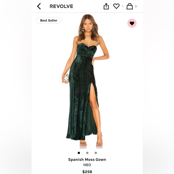 NBD Dresses Nbd Spanish Moss Gown In Jewel Green Size Xs Poshmark